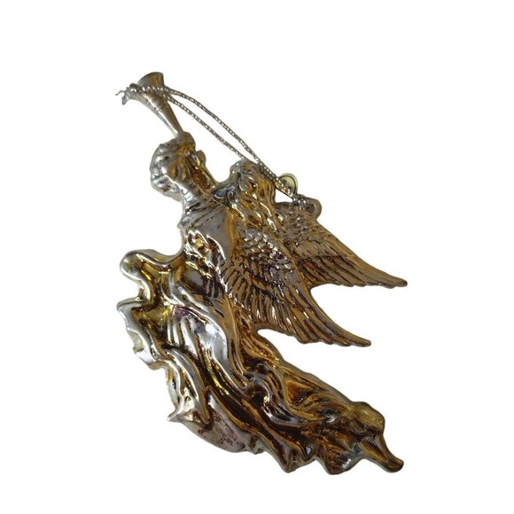 Home For The Holidays Angel Ornaments Set Of 6 Silver Plated Vintage 1997 CB2 - Picture 4 of 8